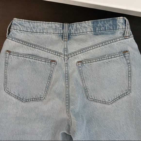 NEW Abercrombie & Fitch 90s The Loose Wide Leg High Rise Light Blue 28 Short - Picture 3 of 12